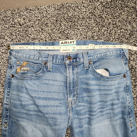 Ariat Men's M7 Slim Straight Jeans - Light Blue 36x36 - Picture 2 of 11